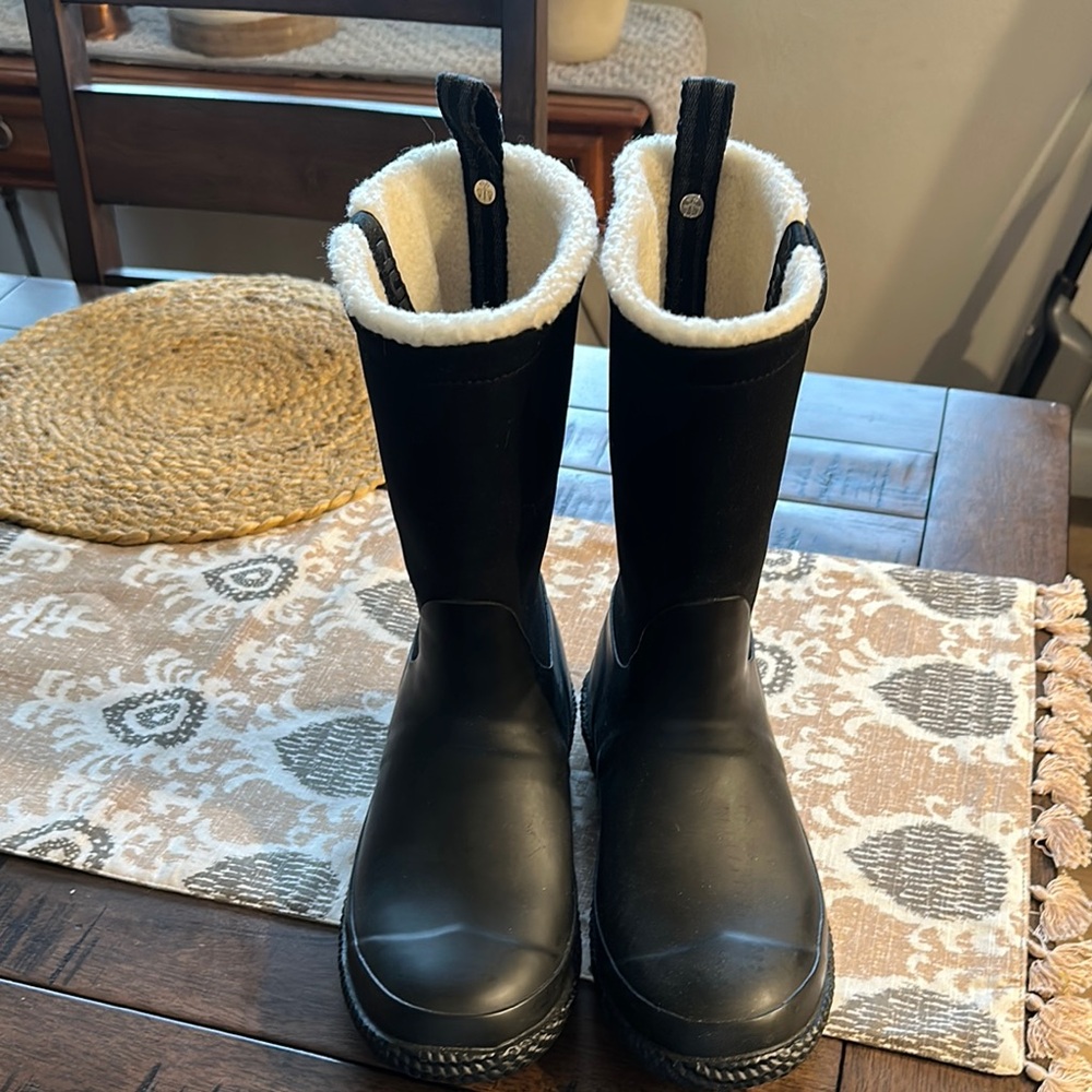 Hunter Boots with Cream Lining